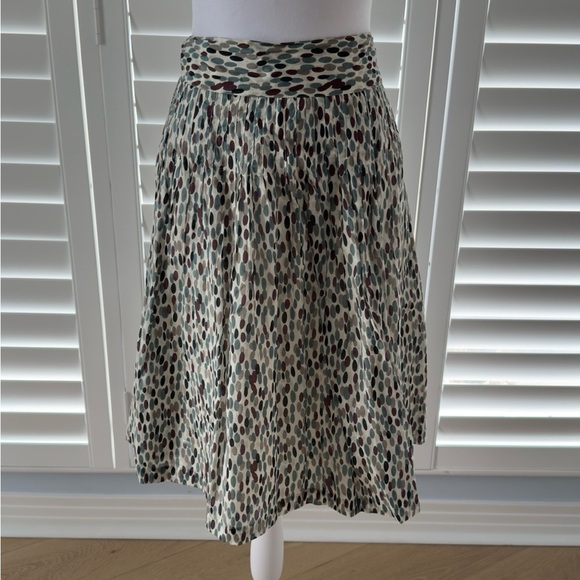 Banana Republic Printed Oval Dot Midi Skirt Size 12 - Picture 1 of 7